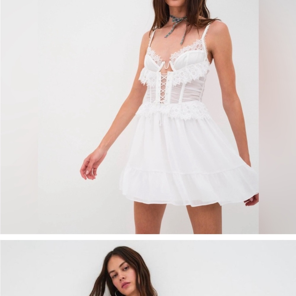 For Love and Lemons White Mini Dress
